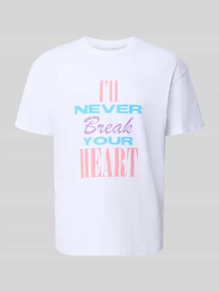 T-shirt o kroju relaxed fit z czystej bawełny model Backstreet Boys' Mister Tee biała