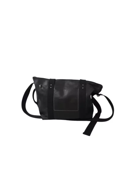 Torebka Rick Owens skórzana czarna