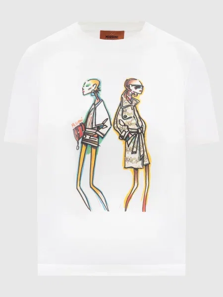Футболка Missoni с принтом белая