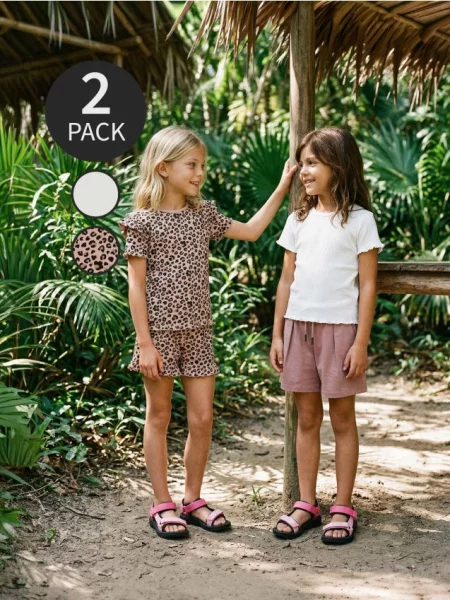 Sinsay tričko s dekorativními volány 2 pack vícebarevná