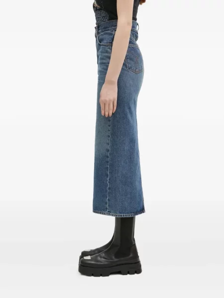 Fustă din denim Fiorucci până la genunchi albastru