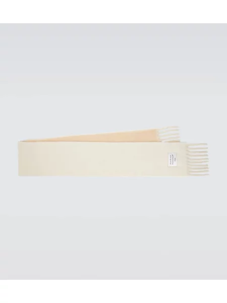 Fular Acne Studios cu franjuri de lână alb