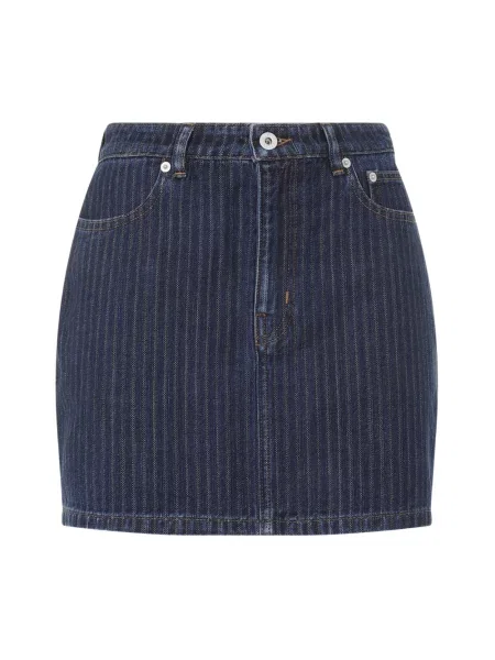 Kenzo spódnica jeansowa Mini Skirt Stripped Jacquard mini ołówkowa niebieski