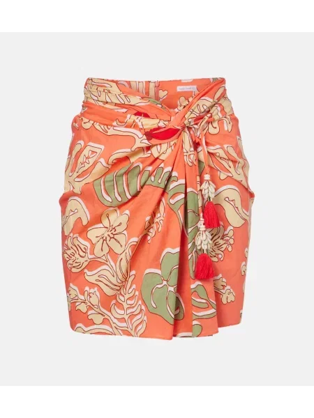 Fustă Poupette St Barth cu imagine portocaliu