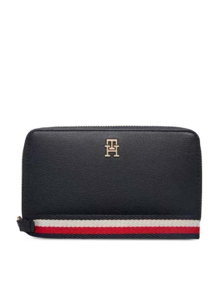Tommy Hilfiger portfel z imitacji skóry granatowy