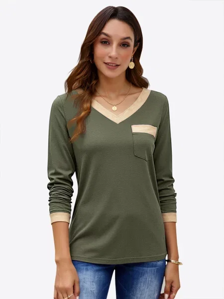 Imily Bela Tricou crem / oliv