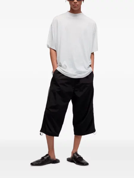 Ușor tricou Gucci cu broderie de mătase alb