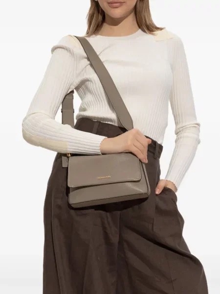 Geanta crossbody Michael Michael Kors din canvas gri