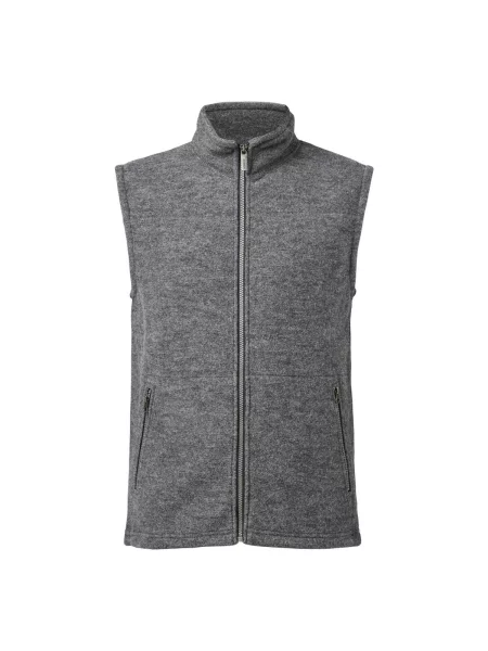 Kamizelka bez rękawów Dante Full Zip Grey z wełny szara