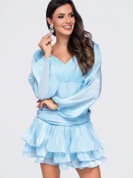 Rochie de cocktail Edoti albastru