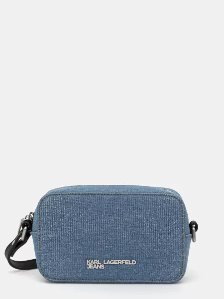 Чанта Karl Lagerfeld Jeans синьо