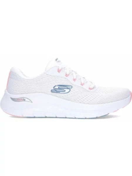 Sneakersy Skechers w jednolitym kolorze białe