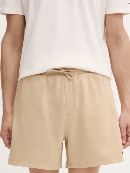 Szorty chinosy o kroju regular fit z mieszanki bawełny Tommy Jeans beżowe
