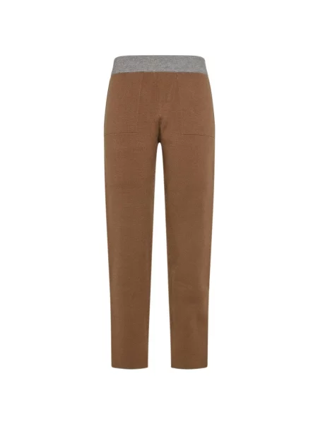 Pantaloni Deha tricotate maro