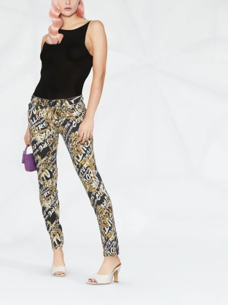 Džíny Versace Jeans Couture s potiskem černé