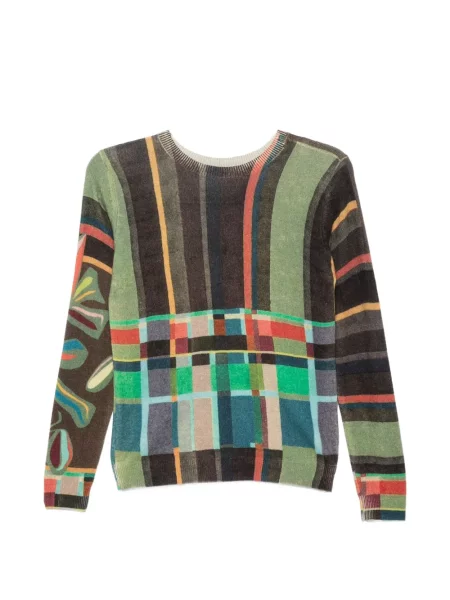 Pulover Jei's cu imprimeu geometric verde