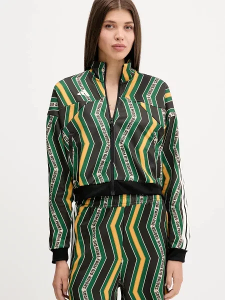 Adidas bluza x Farm Rio zielony wzorzysta czarna