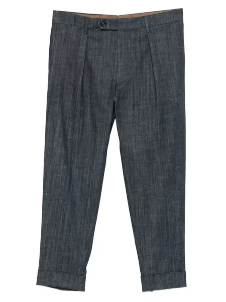 Pantaloni Berwich plisate albastru