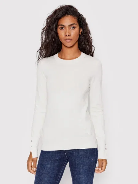 Пуловер Guess дамски от лека материя бяло