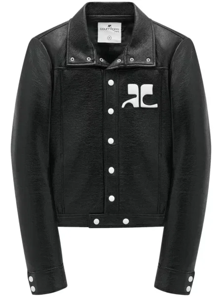 Geanta de piele Courreges negru