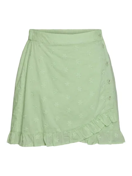 PIECES Fustă Lavine deschis verde