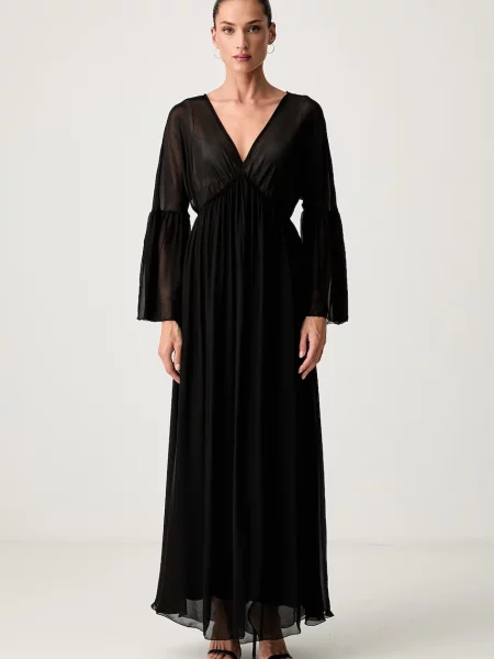 Haveone rochie cu mătase negru