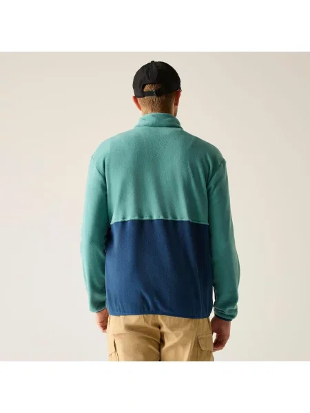 Bluza polarowa Frankie Color Block z zamkiem błyskawicznym zielona