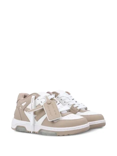 Sneakerși Off-white din piele alb