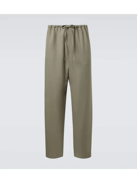 Spodnie Calvin Klein Collection wełniane zielone