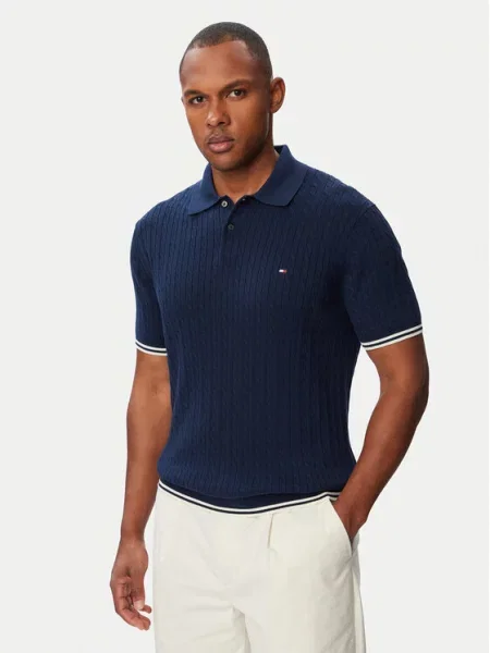 Tommy Hilfiger Polo marškinėliai Tamsiai mėlyna