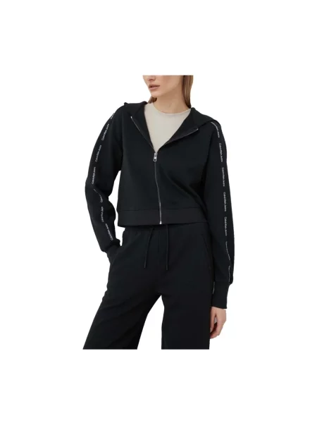 Bluza z kapturem Calvin Klein z kapturem czarna