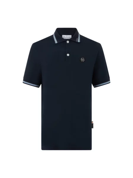 Koszulka polo Philipp Plein z logo niebieska