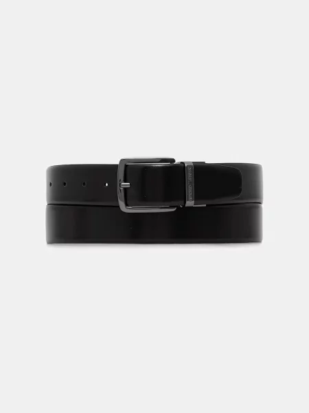 Emporio Armani двосторонній ремінь шкіряний
