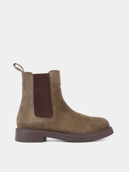 Велюровые ботинки челси Attizzare зеленые