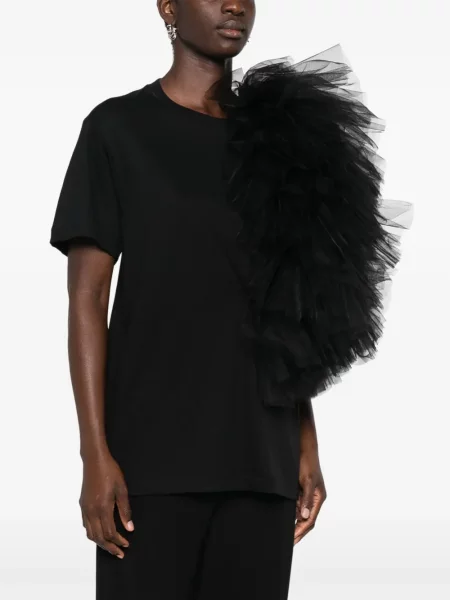 Tricou Alchemy cu volane negru