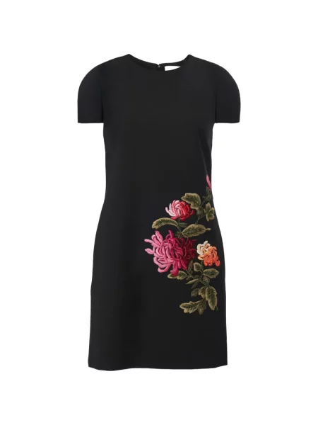 Rochie mini Carolina Herrera cu broderie de costum negru