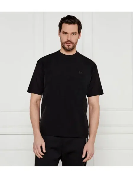 BOSS ORANGE Tricou Te_nylonfront | Relaxed fit negru