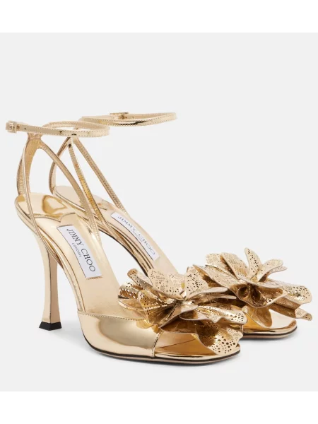 Sandale Jimmy Choo din piele auriu