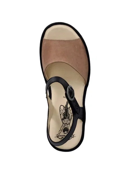 Sandale Fly London cu cataramă negru