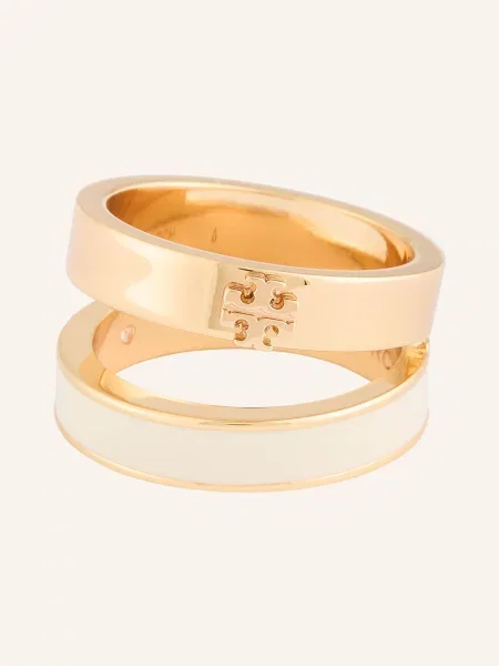 Tory Burch Prsten Icon zlatá bílá