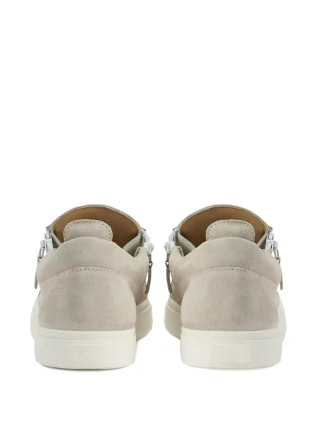 Sneakerși Giuseppe Zanotti din piele de căprioară gri