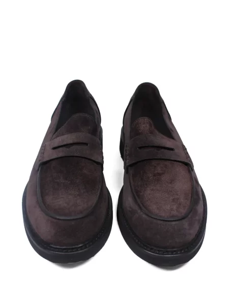 Pantofi loafer Canali din piele maro