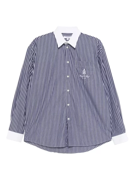 Cămașă Sporty & Rich cu dungi albastru