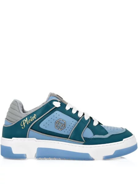 Sneakerși Philipp Plein din piele albastru
