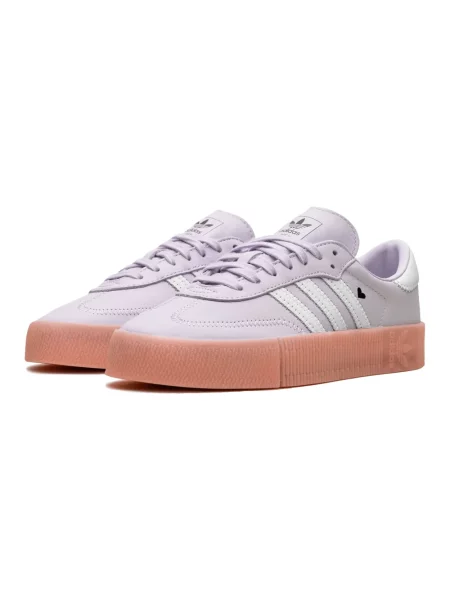 Lniane sneakersy Adidas Samba fioletowe