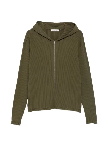 Cardigan Sunflower tricotate cu glugă verde