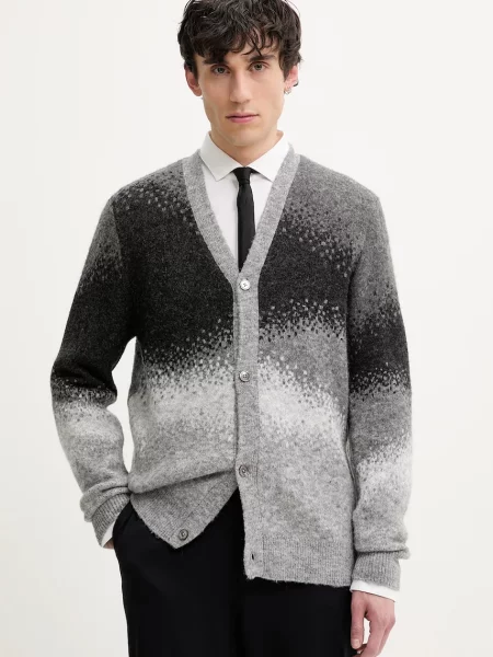 Desigual kardigan z domieszką wełny MANCHESTER szary