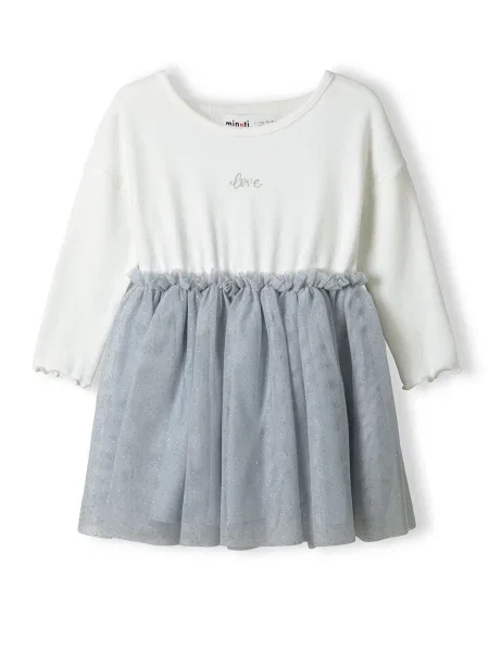 MINOTI Rochie gri deschis / argintiu alb