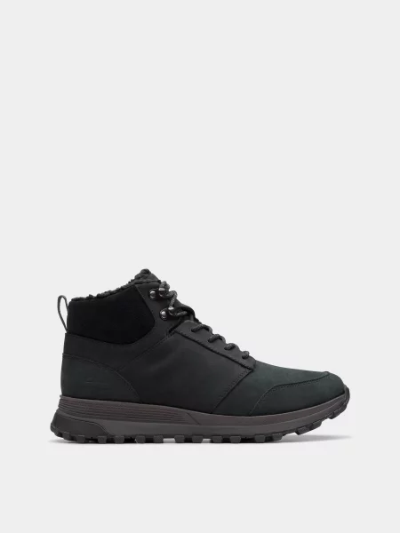 Черевики Clarks нубук/текстиль чорний