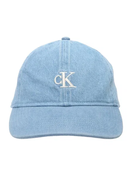 Calvin Klein Kapa s šiltom Monogram Embroidery Denim Cap Modra bela